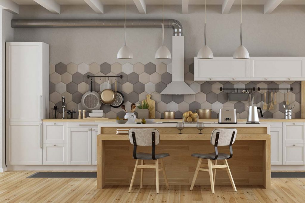 Piastrelle esagonali cucina, arredamento - Biohome